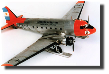 Douglas C-47. Scratch built in aluminum by Guillermo Rojas Bazán. 1:40 scale model. Built in 1983. Museo Naval de la Nación, Buenos Aires, Argentina. Douglas C-47. Scratch built in aluminum by Guillermo Rojas Bazán. 1:40 scale model. Built in 1983. Museo Naval de la Nación, Buenos Aires, Argentina.
